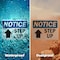 Signmission Step Up (Up Arrow) Sign With Symbol, 10 in W x Rectangle, Vinyl Decal OS-2PACK-NS-D-710-L-18459 - alternate 4